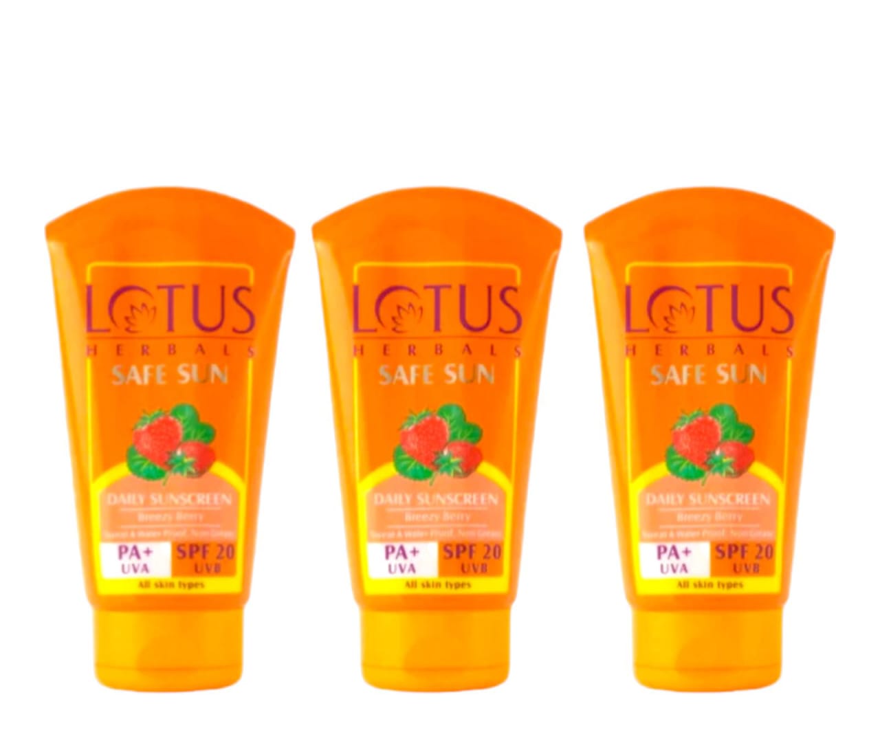 Lotus Herbals Safe Sunscreen Cream Pack of  Three 